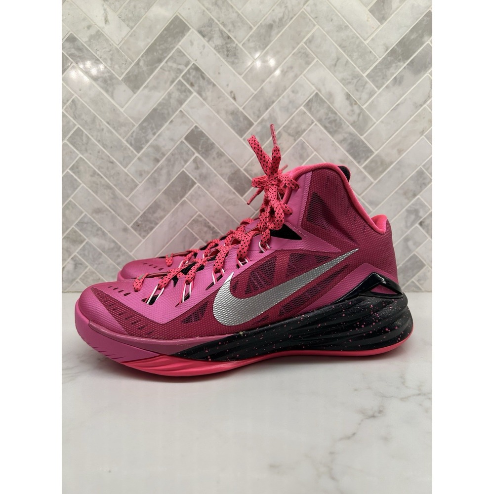 Nike Hyperdunk 2014 Pink Breast Cancer 653640-606 Shoes Sneakers‎ Mens Size 8.5
